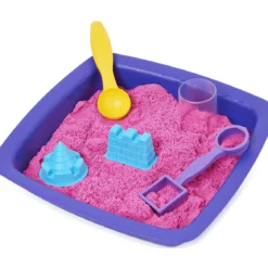 kinetic sand - castelli di sabbia - sabbia scintillante rosa 454g