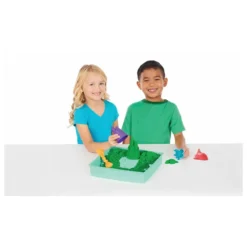 kinetic sand - castello di sabbia 450g con vaschetta e accessori - colori assortiti