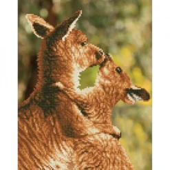 kissing kangas - diamond dotz intermediate dd6.001 31x41cm