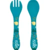 kit forchettina e cucchiaio in silicone - orso polare