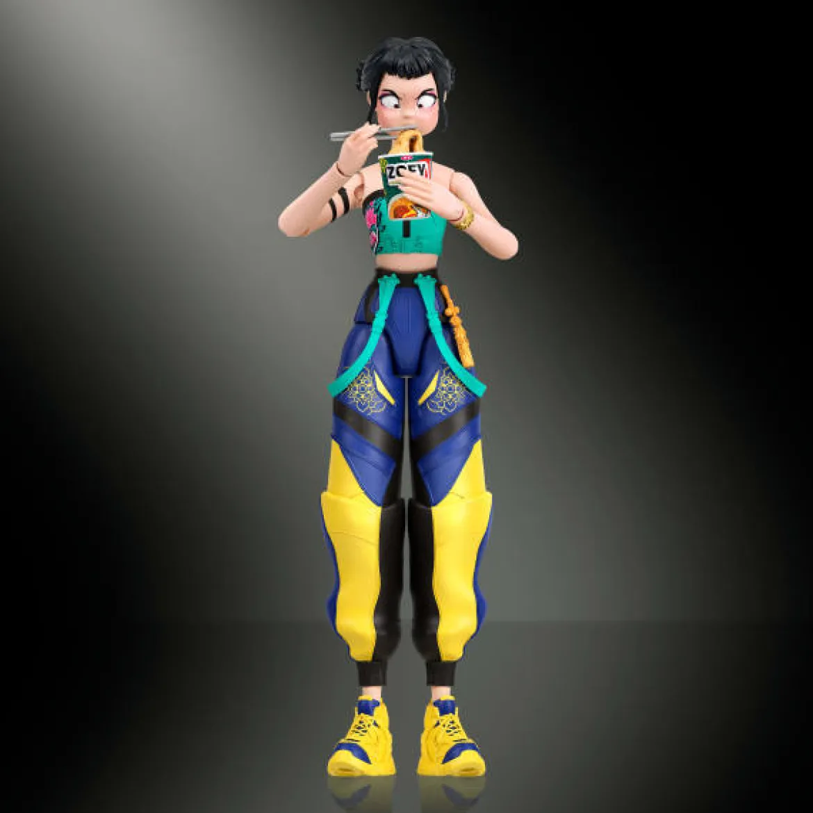 kpop demon hunters - zoey - action figure 15cm