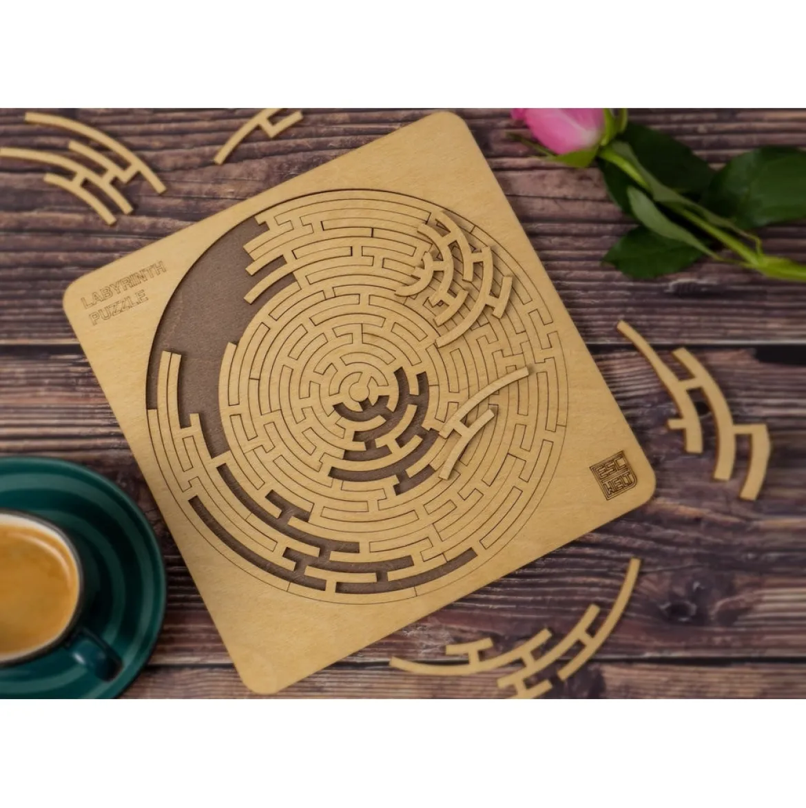labyrinth puzzle - rompicapo manuale in legno