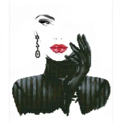 lady in black - diamond dotz intermediate dd10.022 42x52cm