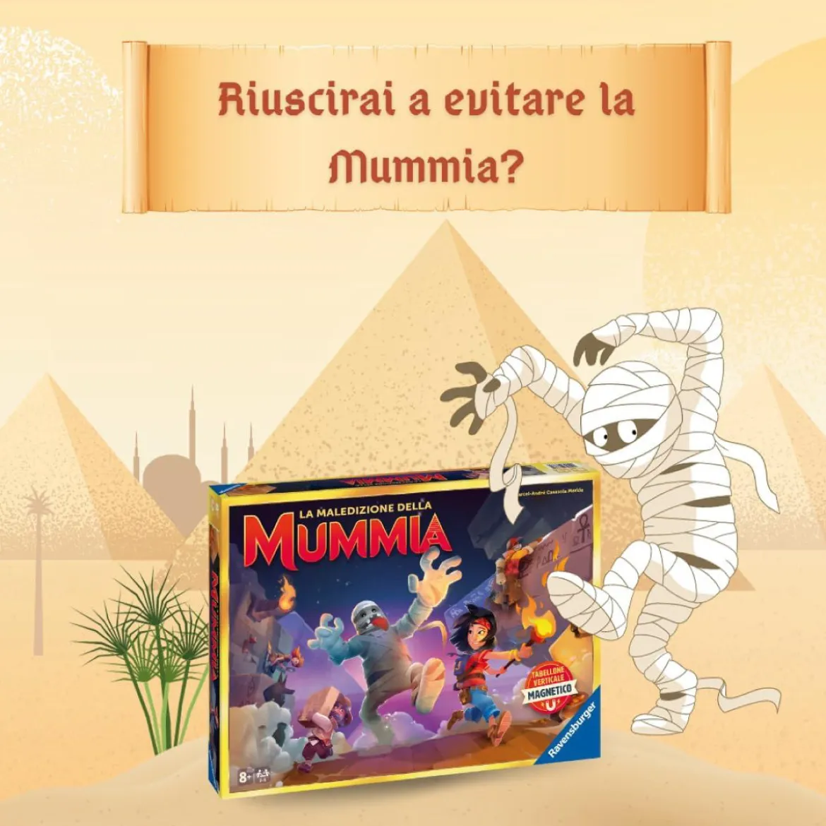 la maledizione della mummia - tabellone verticale magnetico