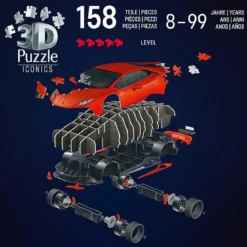 lamborghini huracán evo - arancio - puzzle 3d