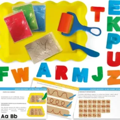lavagna di sabbia leggo e scrivo montessori
