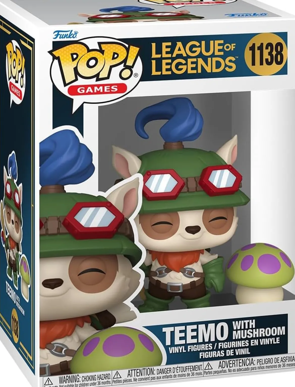 league of legends - teemo with mushroom 9cm - funko pop! 1138
