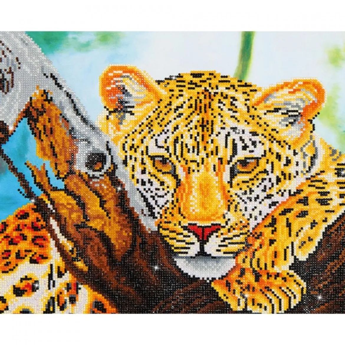 leopard look - diamond dotz intermediate dd7.002 45.7x35.5cm