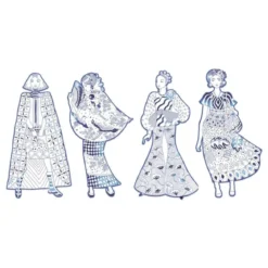 les demoiselles - laura e le sue amiche - disegni da colorare