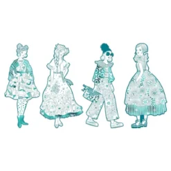 les demoiselles - rebekka e le sue amiche - disegni da colorare