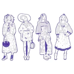 les demoiselles - zaho e le sue amiche - disegni da colorare