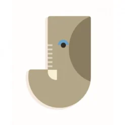 lettera in legno - j