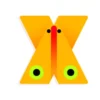 lettera in legno - x