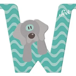lettera w - weimaraner