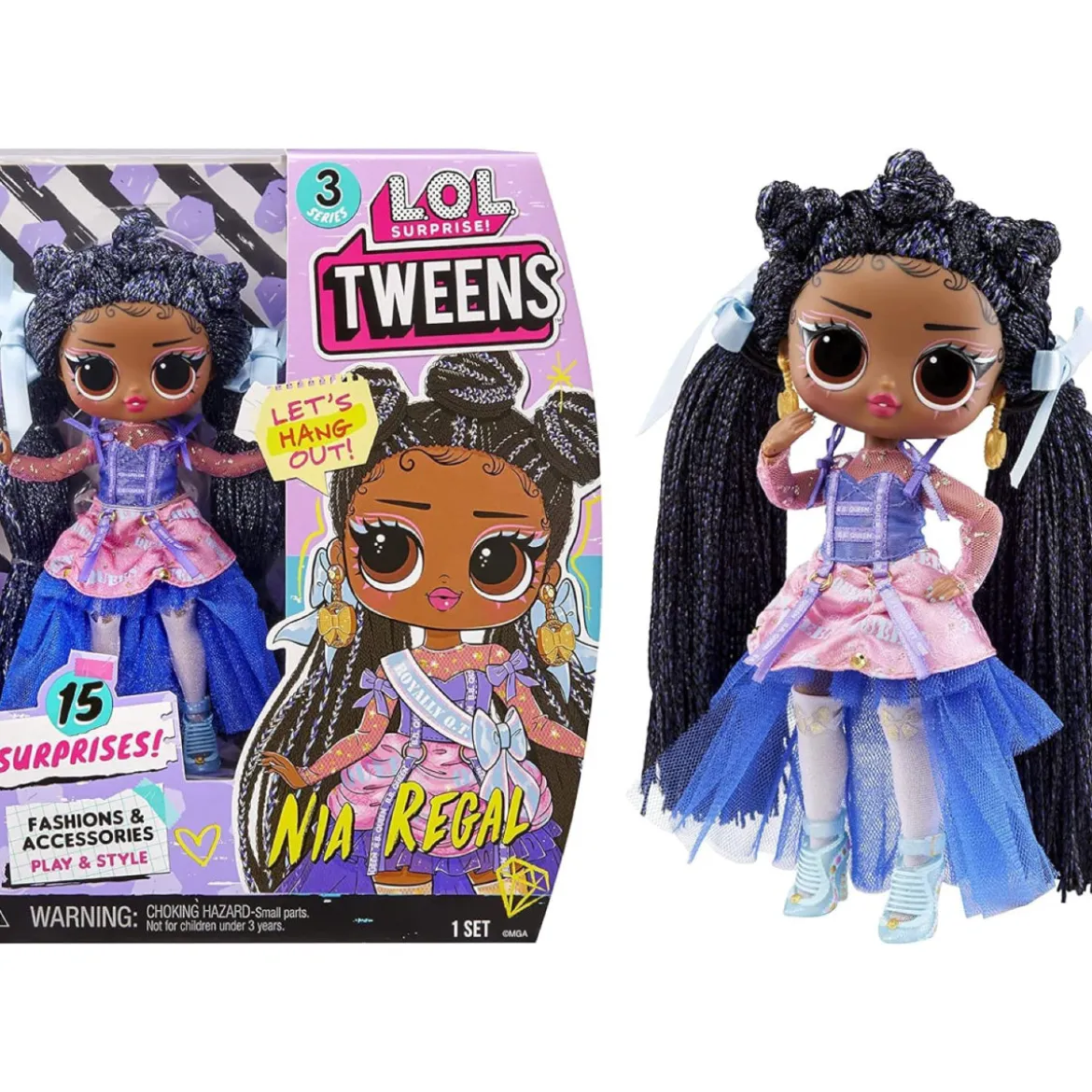lol surprise tweens - nia regal - s3 fashion doll 16cm