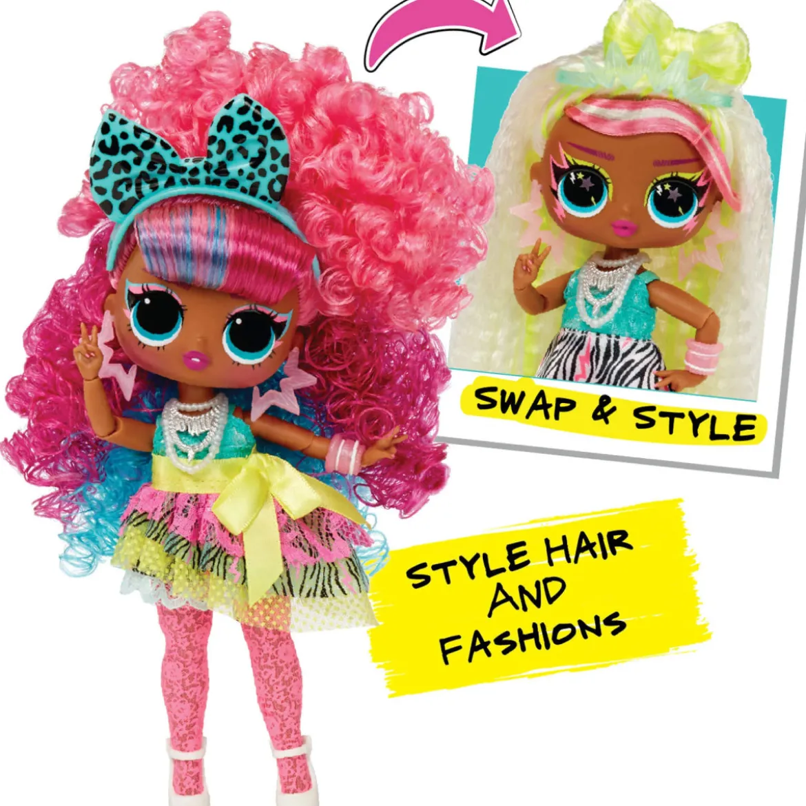 lol surprise tweens - surprise swap - curls-2-crimps cora - fashion doll
