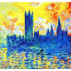 london parliament in winter après monet - diamond dotz intermediate dd10.038 46x41cm