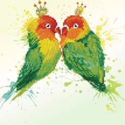 love birds - diamond dotz intermediate dd5.075 32x32cm