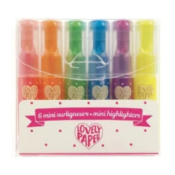 lovely paper - 6 mini evidenziatori fluo