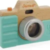 macchina fotografica in legno con cover silicone - luci e suoni