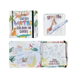 magic water pen and cards - jungle