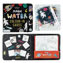 magic water pen and cards - space
