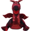 marionetta drago rosso peluche 45cm