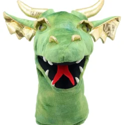 marionetta testa di drago verde
