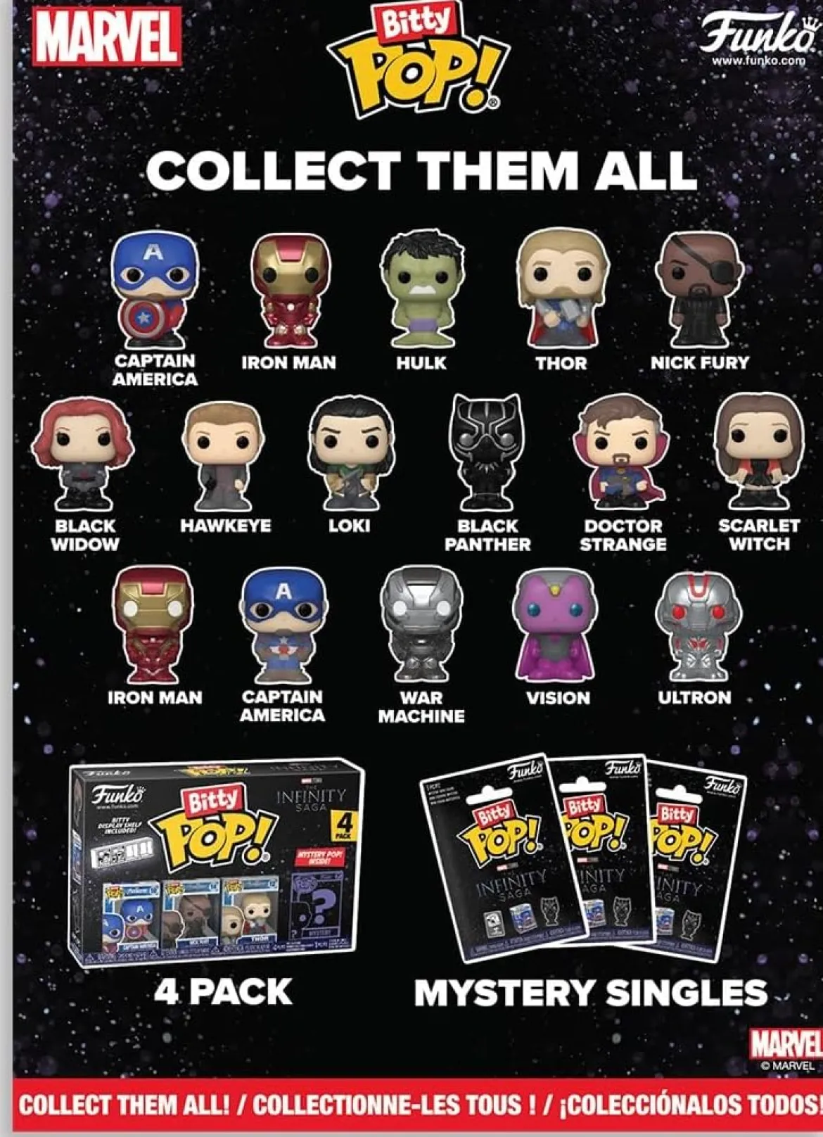 marvel - bitty pop calendario dell'avvento 24 giorni