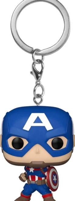marvel - captain america 4cm - funko pocket pop! portachiavi