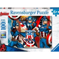 marvel - captain america - puzzle 100 pezzi xxl