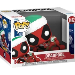marvel: deadpool holiday - deadpool 9cm - funko pop! 1442