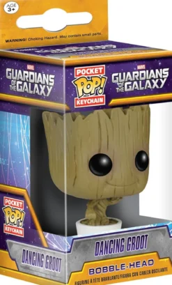 marvel: guardians of the galaxy - dancing groot 4cm - funko pocket pop! portachiavi