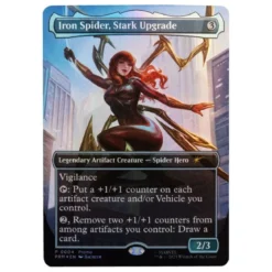 marvel legends series x magic: the gathering - mary jane, iron spider 15cm + 1 magic foil card