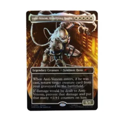 marvel legends series x magic: the gathering - agente anti-venom 15cm + 1 magic foil card
