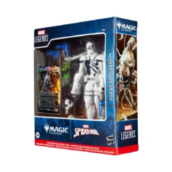 marvel legends series x magic: the gathering - agente anti-venom 15cm + 1 magic foil card