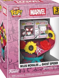 marvel - miles morales & ghost spider - funko pop! bitty bouquet