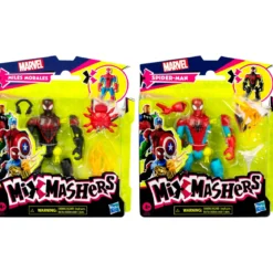 marvel - mixmashers - personaggio con accessori - modello assortito miles morales/spider man