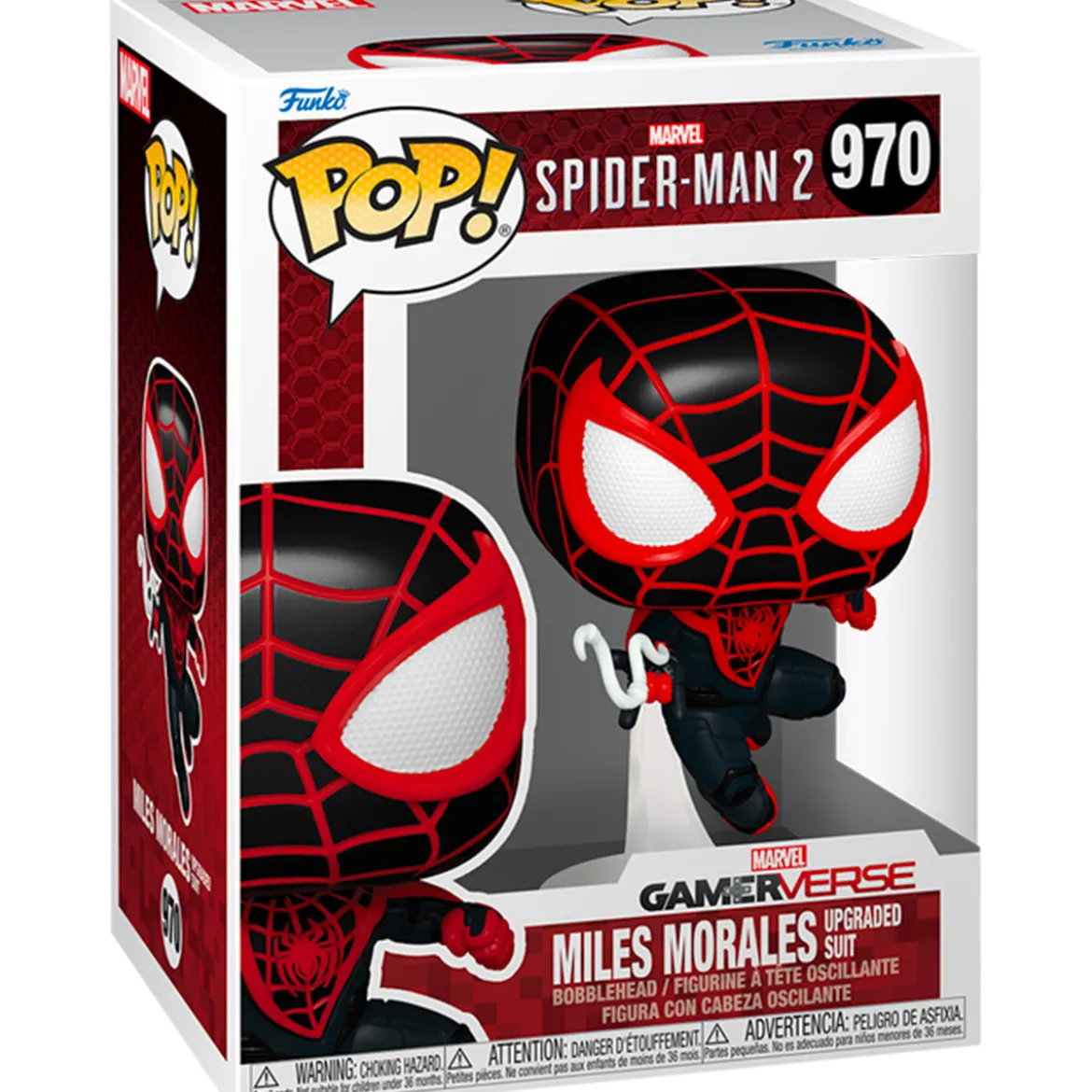 marvel: spider-man 2 - miles morales upgraded suit 9cm - funko pop 970