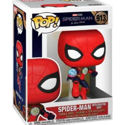 marvel: spider-man: no way home - spiderm-man integrated suit 9cm - funko pop! 913