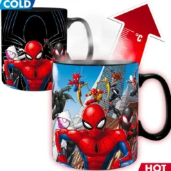 marvel: spiderman - tazza heat change 460ml - spiderman multiverse