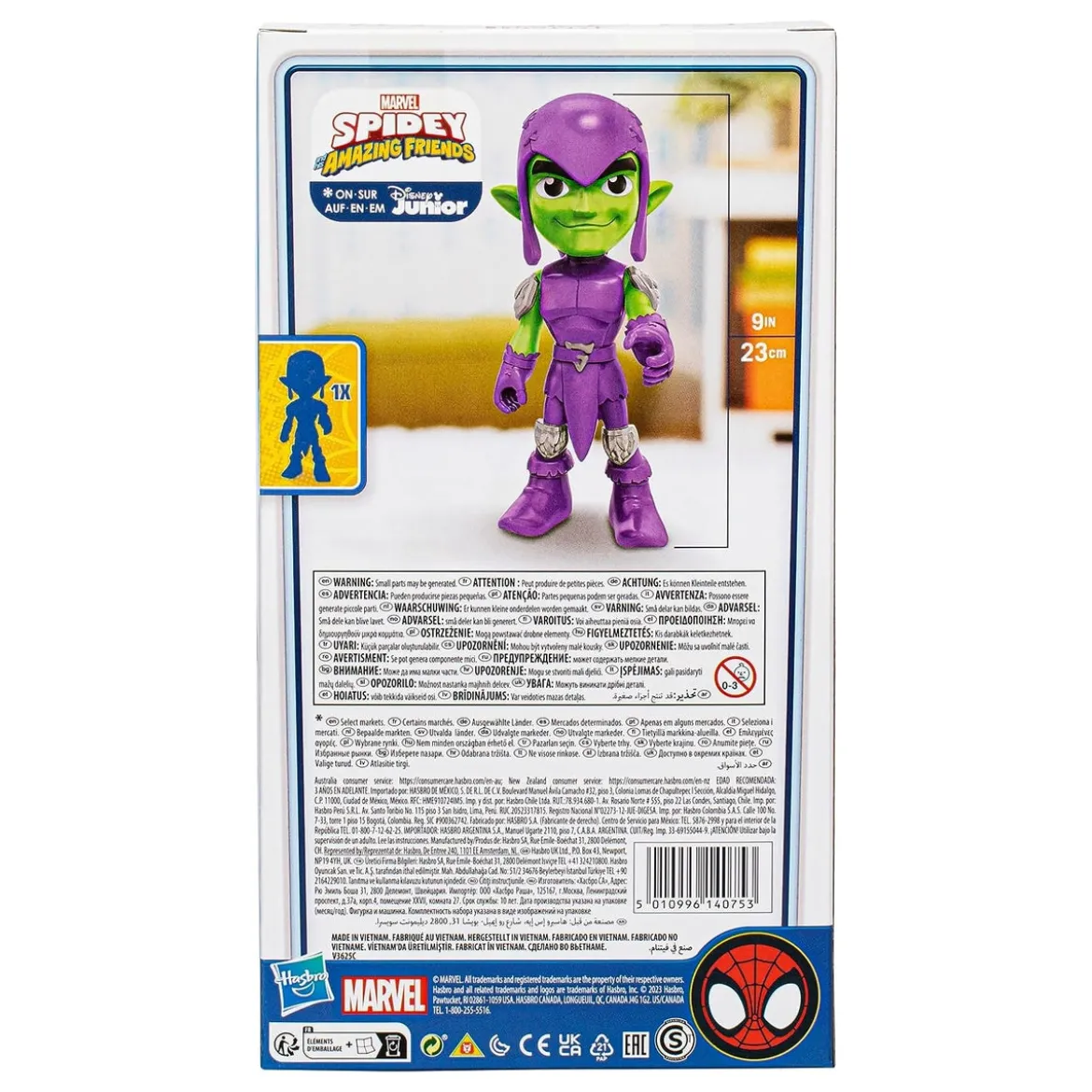 marvel spidey e i suoi fantastici amici - green goblin mega 25cm