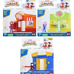 marvel spidey e i suoi fantastici amici - mini playset city block con personaggio assortito 10cm