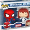 marvel: superhero couples - spider-man and mj 9cm - funko pop! 2 pack