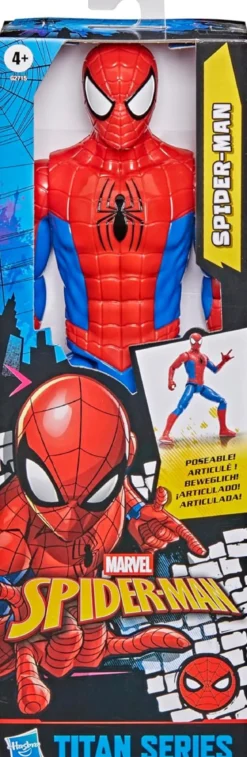 marvel titan hero - spiderman 30cm articolato