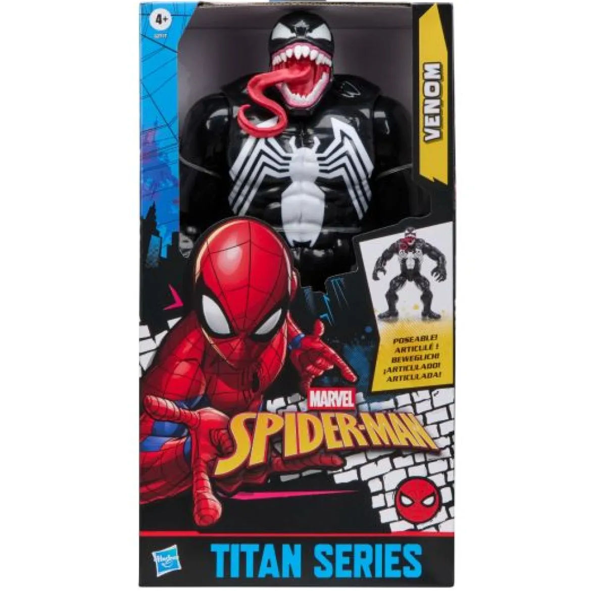 marvel titan hero - venom 30cm articolato