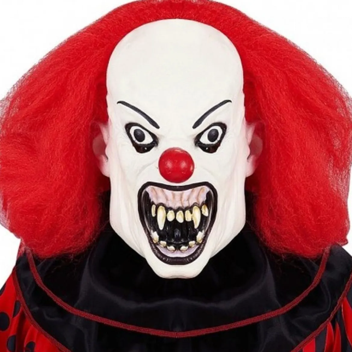 maschera killer clown con parrucca