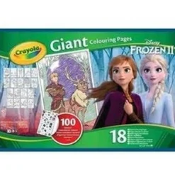maxi pagine da colorare con adesivi - frozen 2