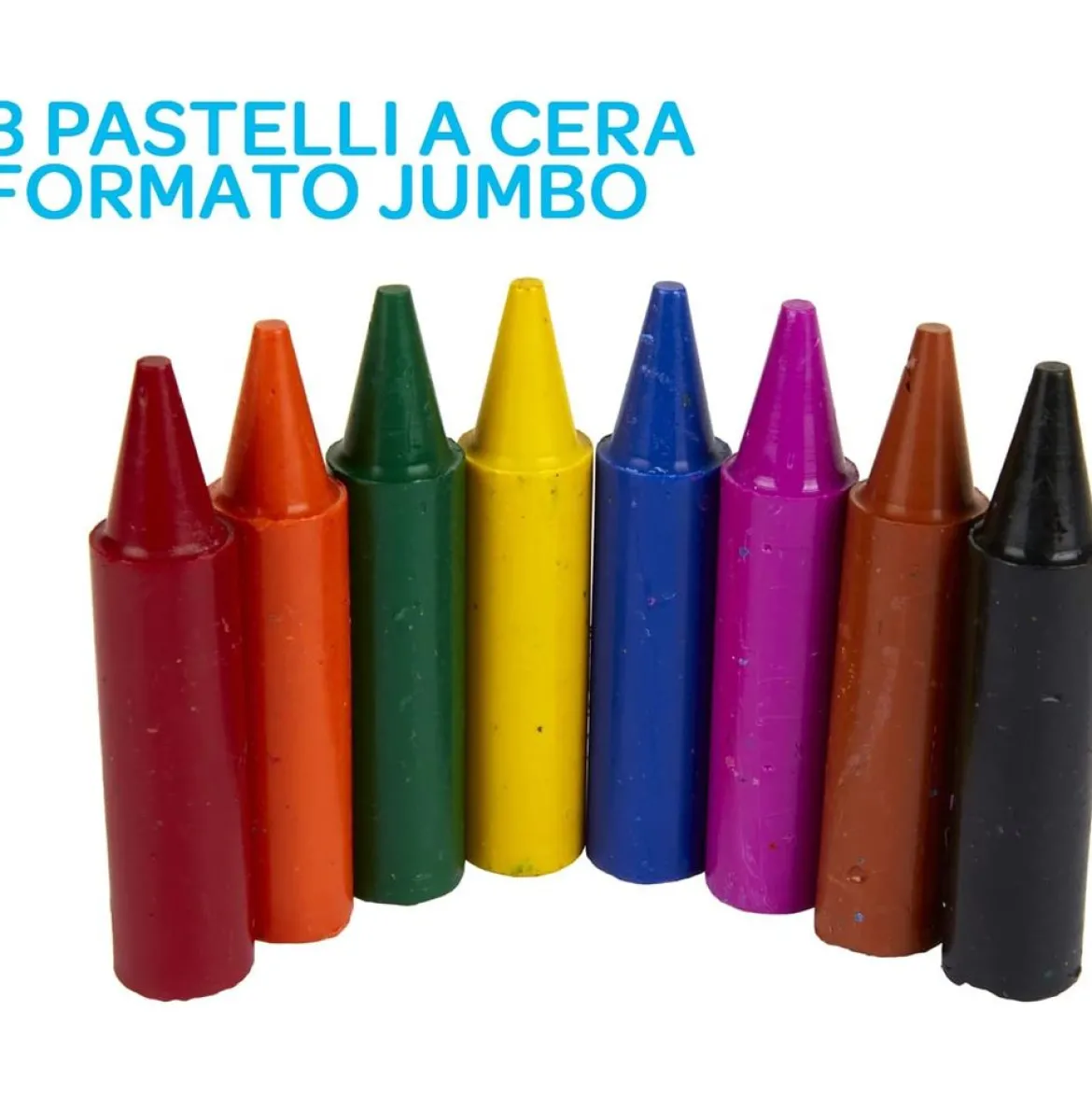 8 maxi pastelli a cera mini kids