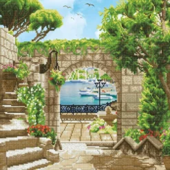 mediterranean stroll - diamond dotz intermediate dd12.056 52x52cm